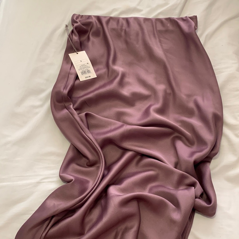 Satin MIDI Skirt